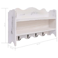 Thumbnail for Wandgarderobe Weiß 50 x 10 x 30 cm Holz