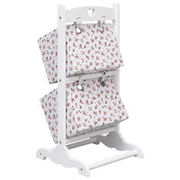 Thumbnail for 2-stufiges Korbregal Blumenmuster 35 x 35 x 72 cm Holz