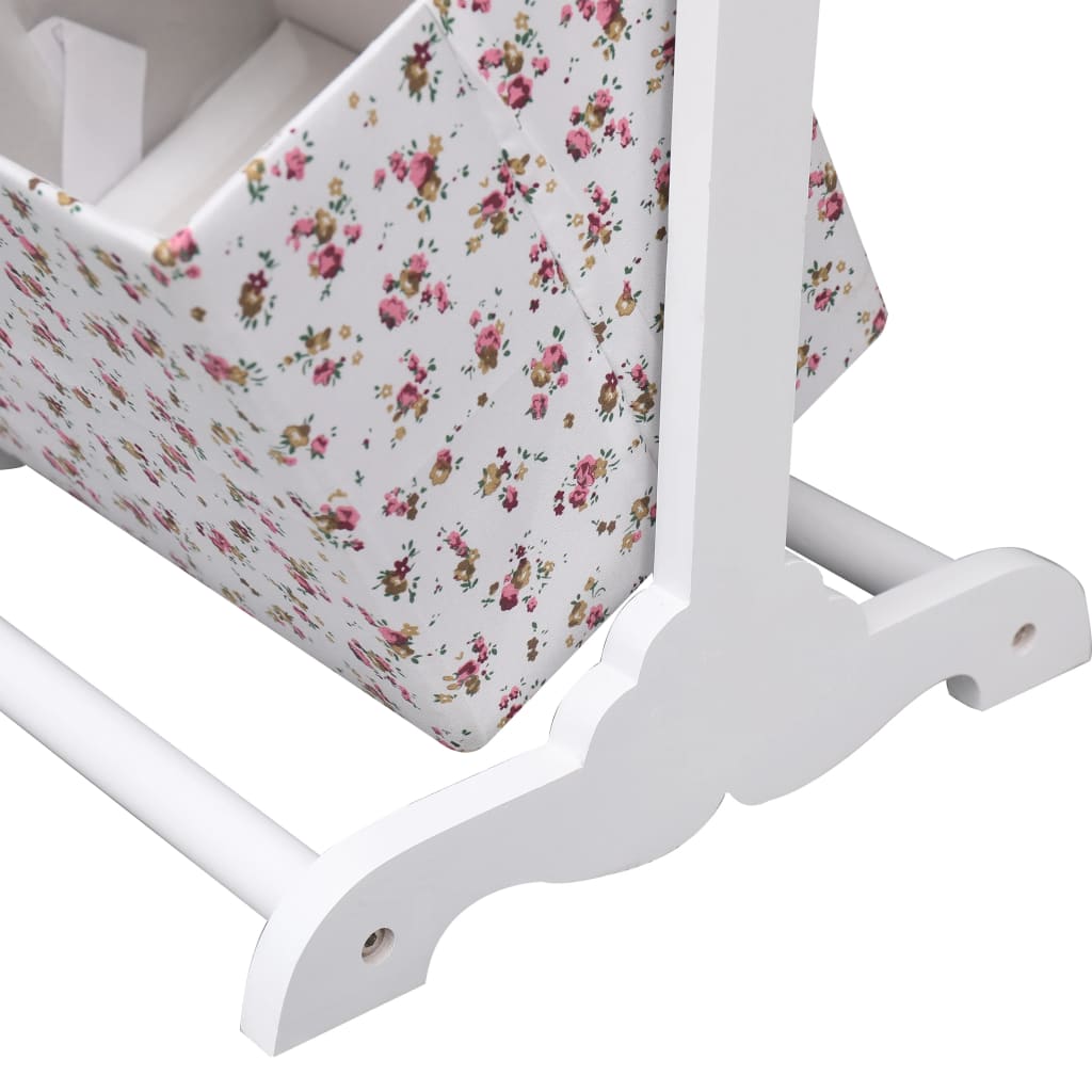 2-stufiges Korbregal Blumenmuster 35 x 35 x 72 cm Holz