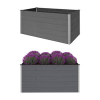 Thumbnail for Garten-Hochbeet Grau 200 x 100 x 91 cm WPC