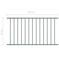Thumbnail for Zaunfeld Pulverbeschichteter Stahl 1,7 x 0,75 m Anthrazit