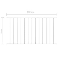 Thumbnail for Zaunfeld Pulverbeschichteter Stahl 1,7 x 0,75 m Weiß