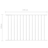 Thumbnail for Zaunfeld Pulverbeschichteter Stahl 1,7 x 1,25 m Weiß