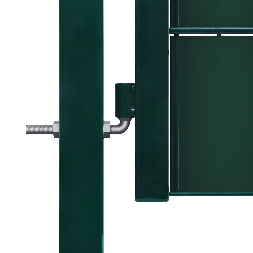 Zauntor PVC und Stahl 100x81 cm Grün