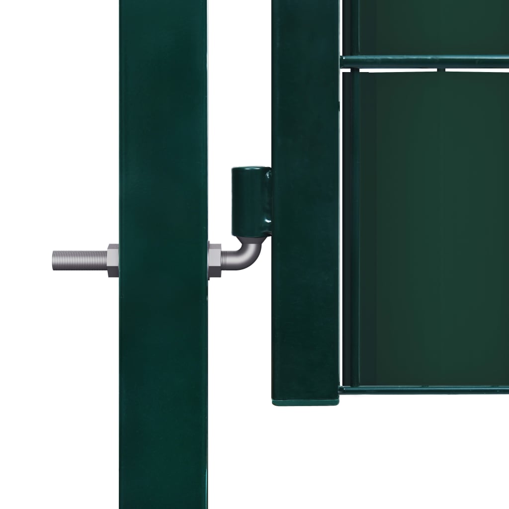 Zauntor PVC und Stahl 100x101 cm Grün