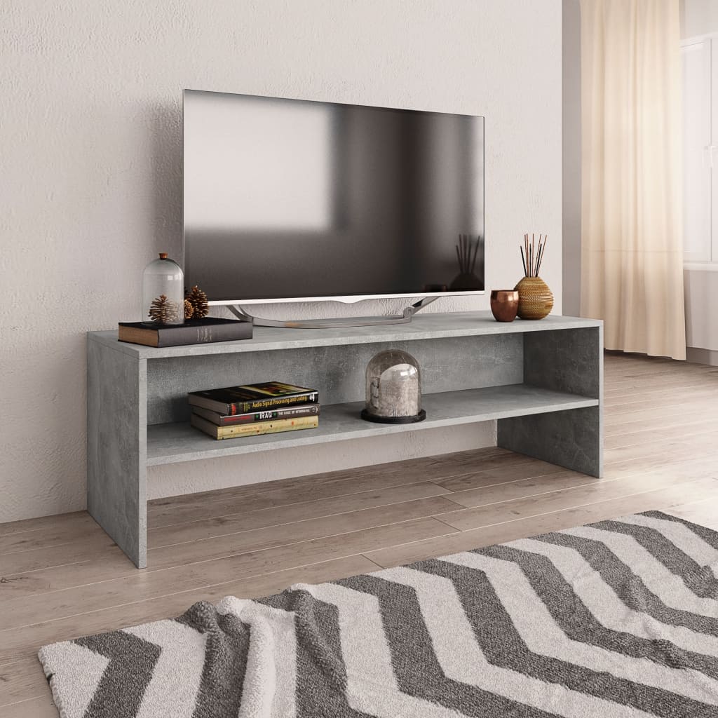 TV-Schrank Betongrau 120 x 40 x 40 cm Spanplatte