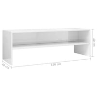 Thumbnail for TV-Schrank Hochglanz-Weiß 120 x 40 x 40 cm Spanplatte