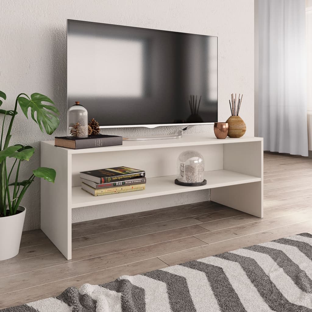 TV-Schrank Weiß 100 x 40 x 40 cm Spanplatte