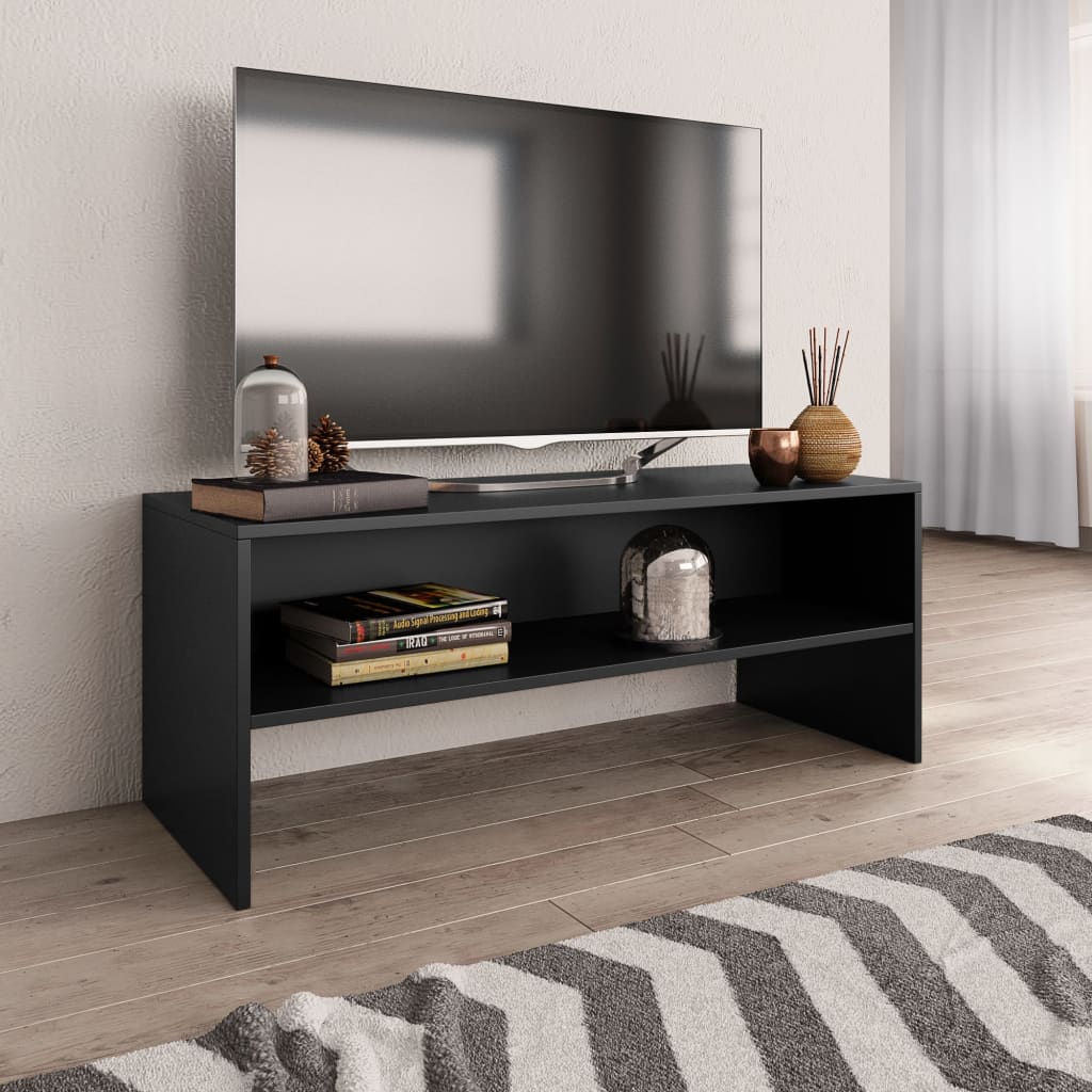 TV-Schrank Schwarz 100 x 40 x 40 cm Spanplatte