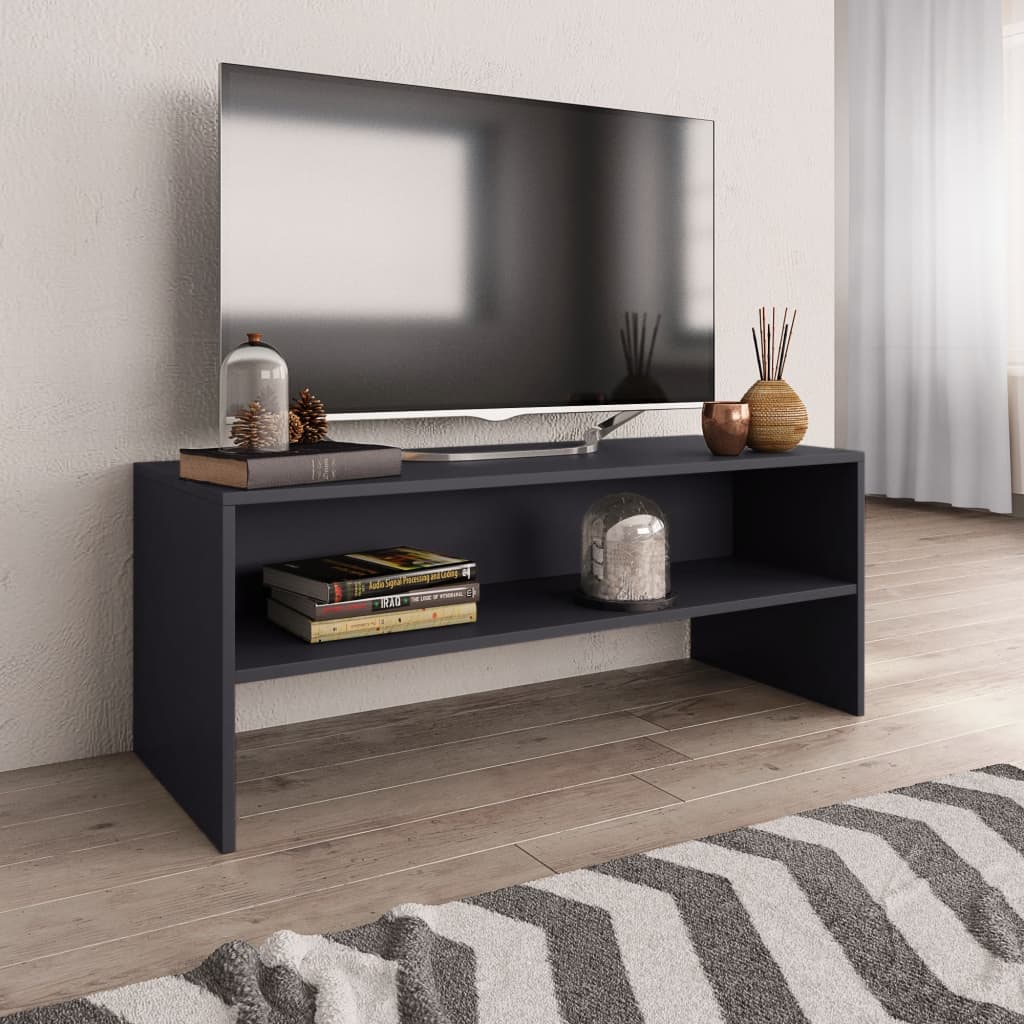 TV-Schrank Grau 100 x 40 x 40 cm Spanplatte