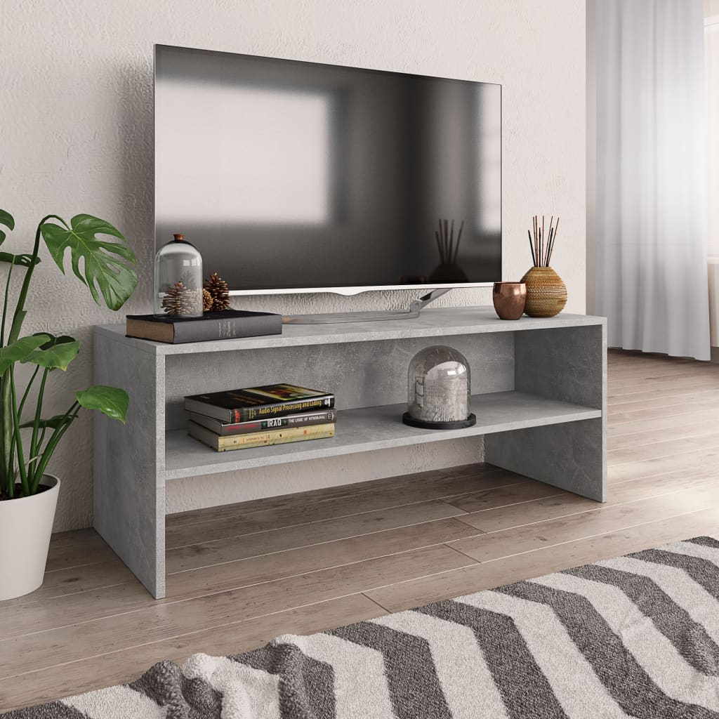 TV-Schrank Betongrau 100 x 40 x 40 cm Spanplatte