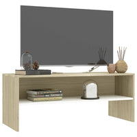 Thumbnail for TV-Schrank Weiß und Sonoma-Eiche 100 x 40 x 40 cm Spanplatte