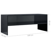 Thumbnail for TV-Schrank Hochglanz-Schwarz 100 x 40 x 40 cm Spanplatte