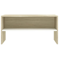 Thumbnail for TV-Schrank Weiß und Sonoma-Eiche 80 x 40 x 40 cm Spanplatte