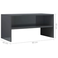 Thumbnail for TV-Schrank Hochglanz-Grau 80 x 40 x 40 cm Spanplatte