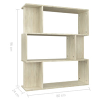 Thumbnail for Bücherregal/Raumteiler Sonoma-Eiche 80×24×96 cm Spanplatte