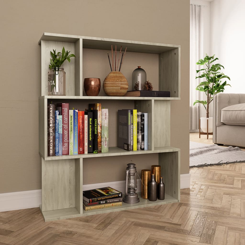 Bücherregal/Raumteiler Sonoma-Eiche 80×24×96 cm Spanplatte