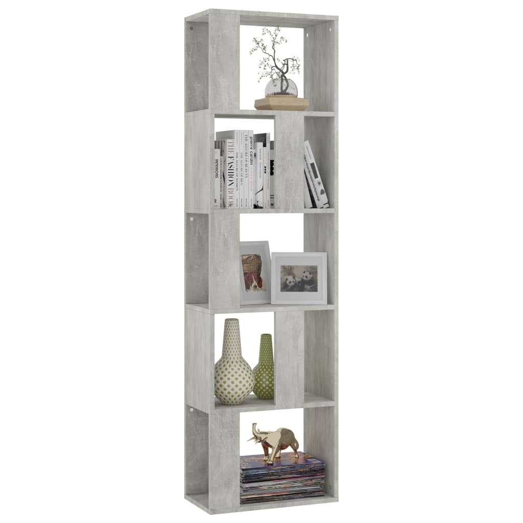 Bücherregal/Raumteiler Betongrau 45x24x159 cm Holzwerkstoff