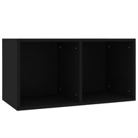 Thumbnail for Schallplatten-Aufbewahrungsbox Schwarz 71x34x36cm Holzwerkstoff