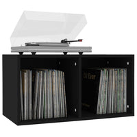 Thumbnail for Schallplatten-Aufbewahrungsbox Schwarz 71x34x36cm Holzwerkstoff