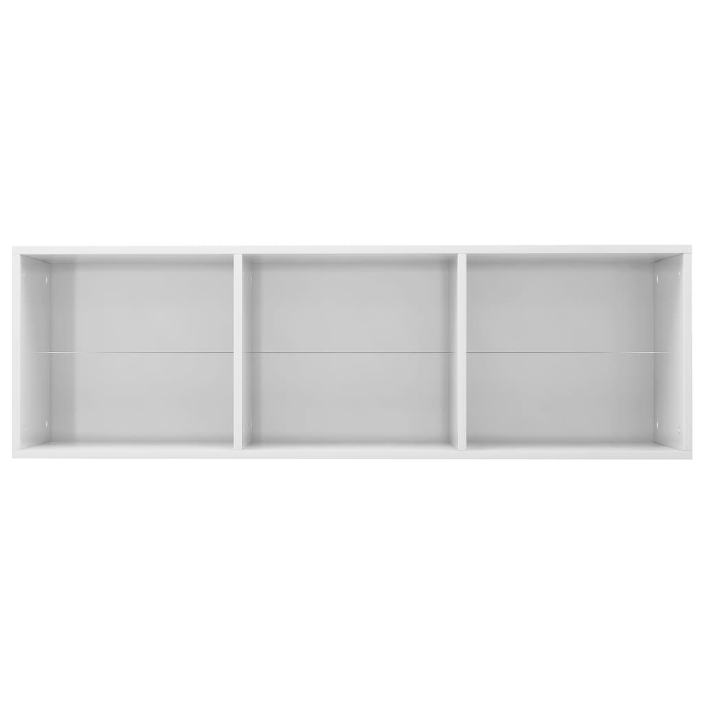 Bücherregal/TV-Schrank Hochglanz-Weiß 36x30x114 cm Spanplatte
