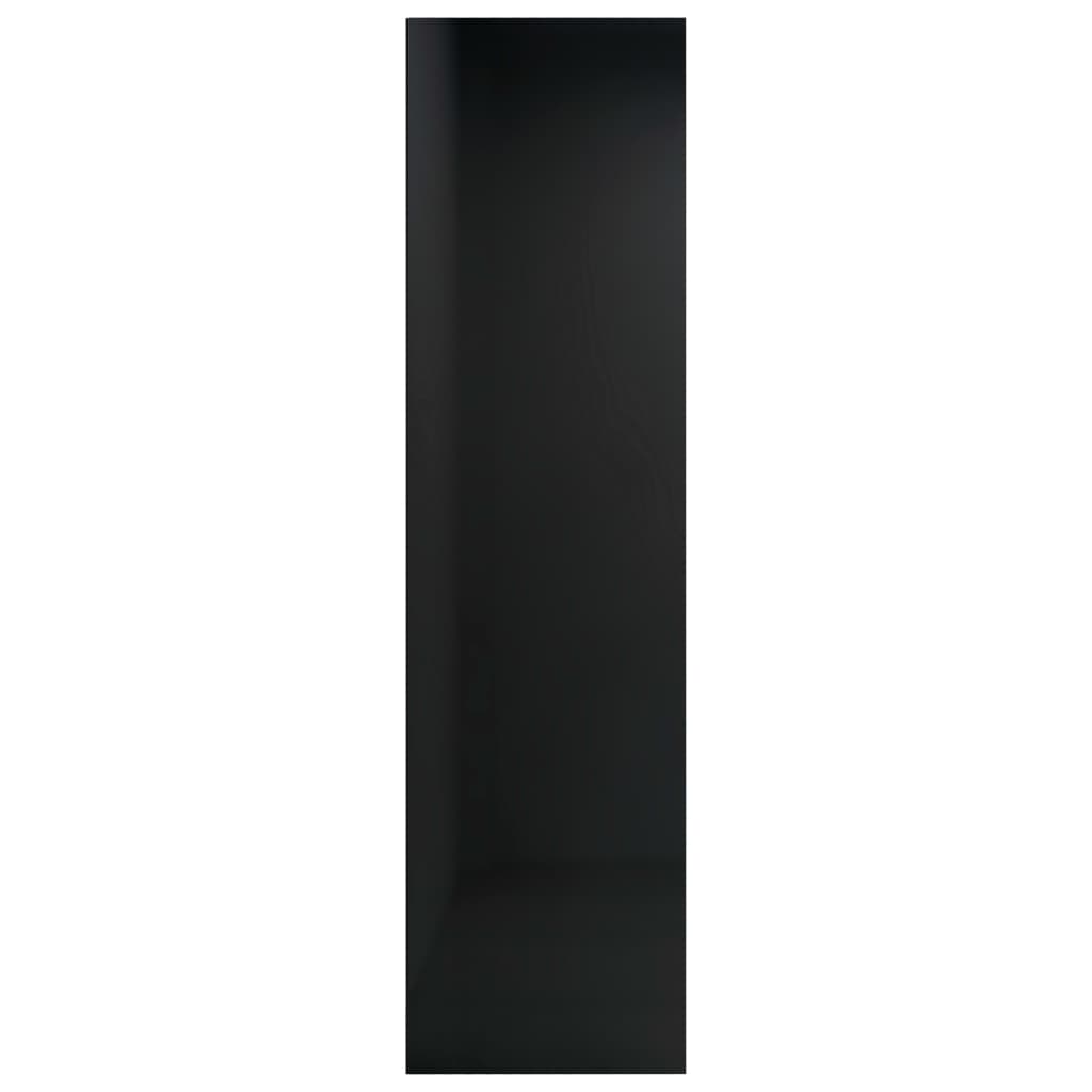 Bücherregal/TV-Schrank Hochglanz-Schwarz 36x30x114cm Spanplatte