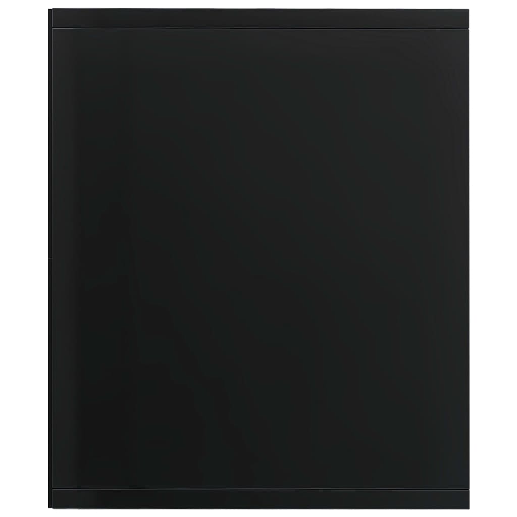 Bücherregal/TV-Schrank Hochglanz-Schwarz 36x30x114cm Spanplatte