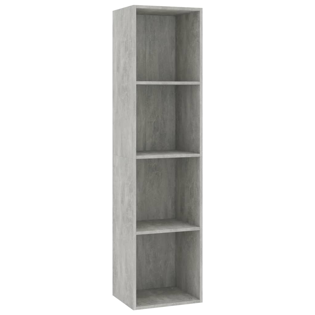 Bücherregal/TV-Schrank Betongrau 36 x 30 x 143 cm Spanplatte