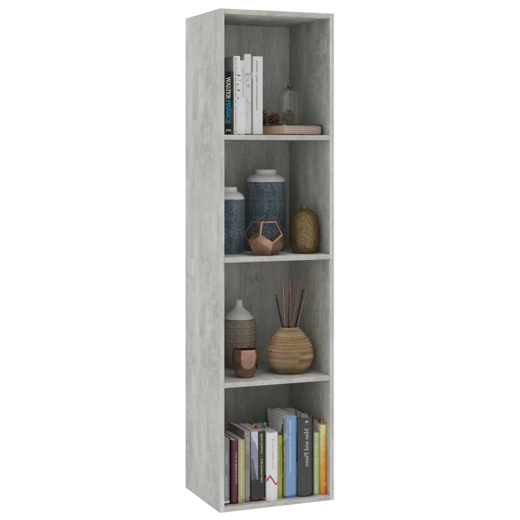 Bücherregal/TV-Schrank Betongrau 36 x 30 x 143 cm Spanplatte