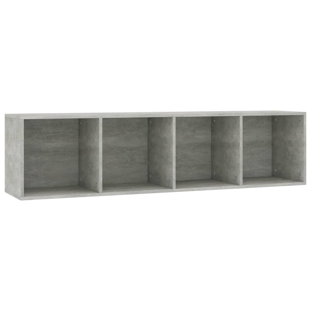 Bücherregal/TV-Schrank Betongrau 36 x 30 x 143 cm Spanplatte
