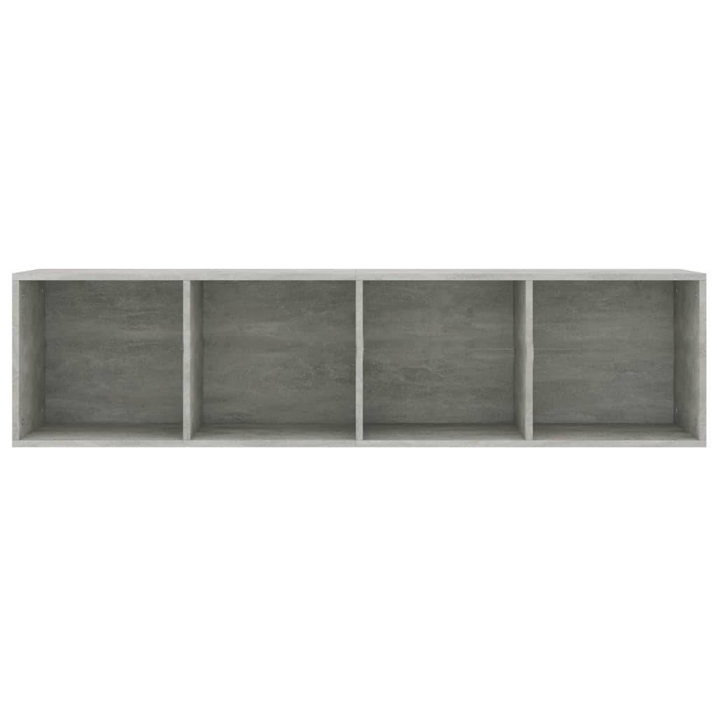 Bücherregal/TV-Schrank Betongrau 36 x 30 x 143 cm Spanplatte