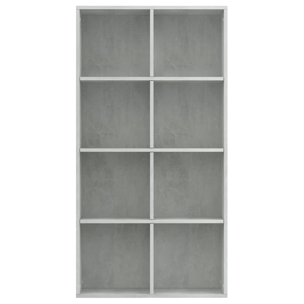 Bücherregal/Sideboard Betongrau 66×30×130 cm Spanplatte
