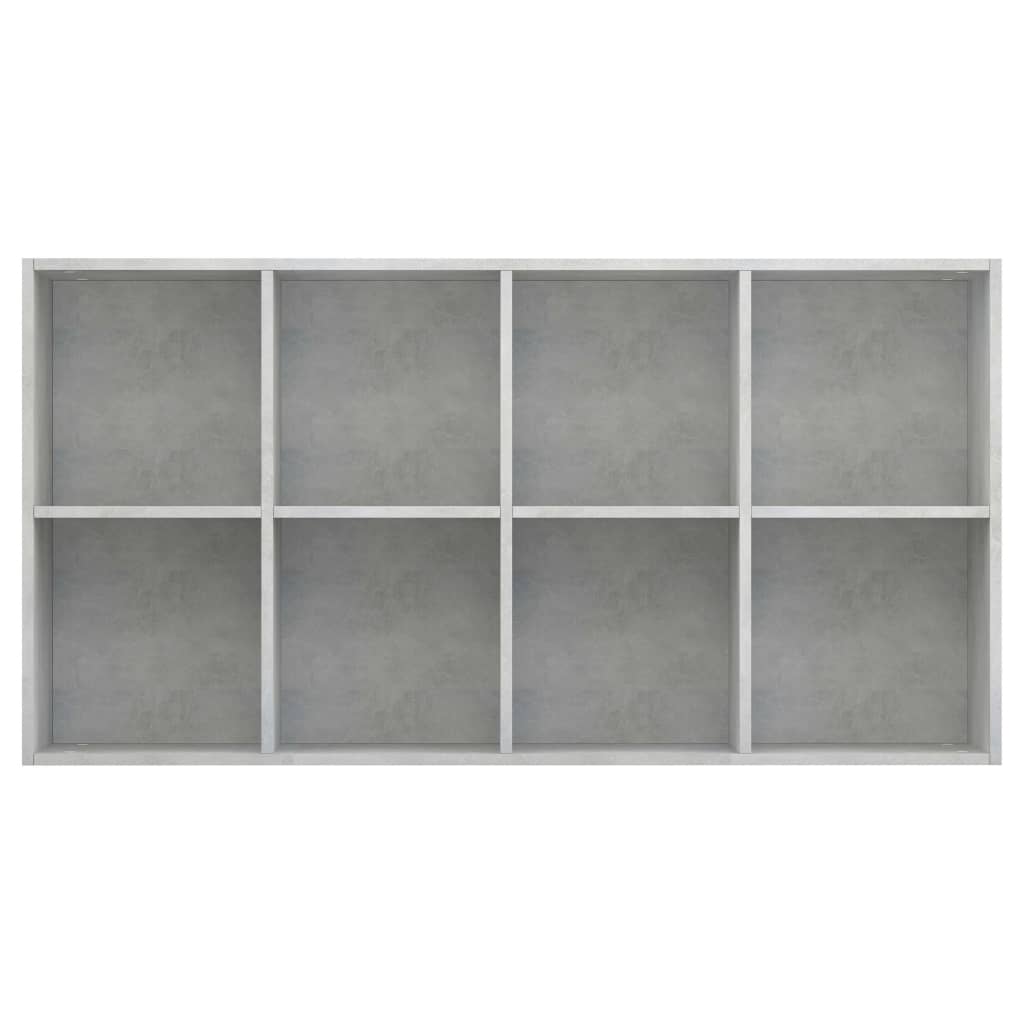 Bücherregal/Sideboard Betongrau 66×30×130 cm Spanplatte