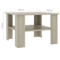 Thumbnail for Couchtisch Sonoma-Eiche 60x60x42 cm Holzwerkstoff
