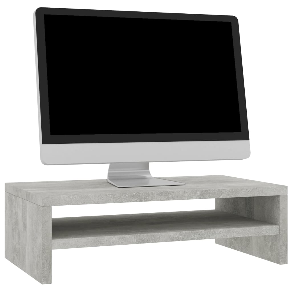 Monitorständer Betongrau 42×24×13 cm Spanplatte