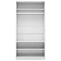 Thumbnail for Kleiderschrank Hochglanz-Weiß 100x50x200 cm Holzwerkstoff