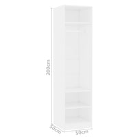 Thumbnail for Kleiderschrank Weiß 50x50x200 cm Holzwerkstoff