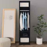 Thumbnail for Kleiderschrank Schwarz 50x50x200 cm Holzwerkstoff