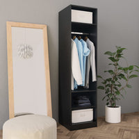 Thumbnail for Kleiderschrank Schwarz 50x50x200 cm Holzwerkstoff