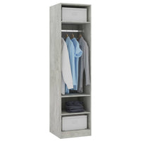 Thumbnail for Kleiderschrank Betongrau 50x50x200 cm Holzwerkstoff