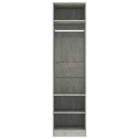 Thumbnail for Kleiderschrank Betongrau 50x50x200 cm Holzwerkstoff