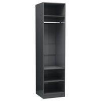 Thumbnail for Kleiderschrank Hochglanz-Grau 50×50×200 cm Spanplatte