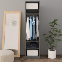 Thumbnail for Kleiderschrank Hochglanz-Grau 50×50×200 cm Spanplatte