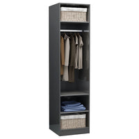 Thumbnail for Kleiderschrank Hochglanz-Grau 50×50×200 cm Spanplatte