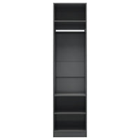 Thumbnail for Kleiderschrank Hochglanz-Grau 50×50×200 cm Spanplatte