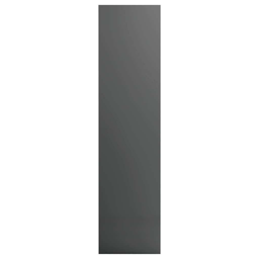 Kleiderschrank Hochglanz-Grau 50×50×200 cm Spanplatte