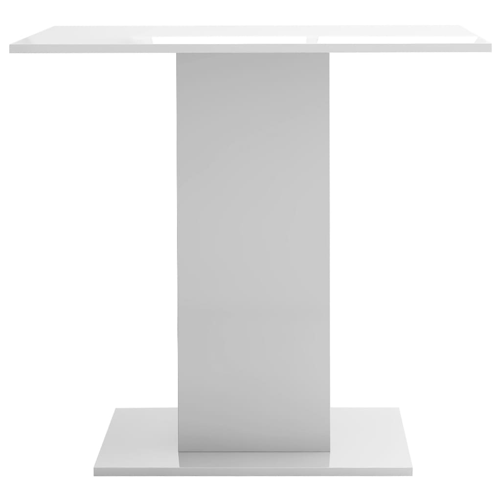 Esstisch Hochglanz-Weiß 80x80x75 cm Holzwerkstoff