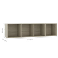 Thumbnail for Bücherregal/TV-Schrank Sonoma-Eiche 143×30×36 cm