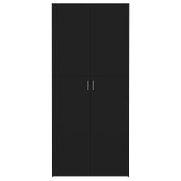Thumbnail for Schuhschrank Schwarz 80x35,5x180 cm Holzwerkstoff