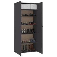 Thumbnail for Schuhschrank Grau 80×35,5×180 cm Spanplatte